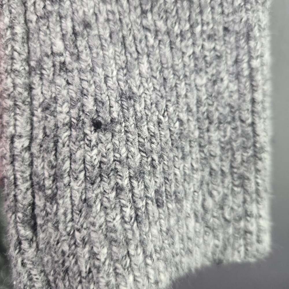 Old Navy Cardigan Sweater Open Front Longline Large Grey Marled Knit Cozy Relax - Picture 4 of 11